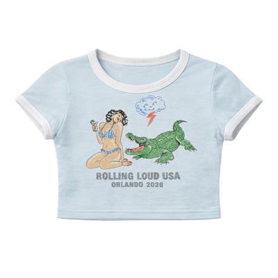 GATOR VS GIRL BABY BLUE RINGER