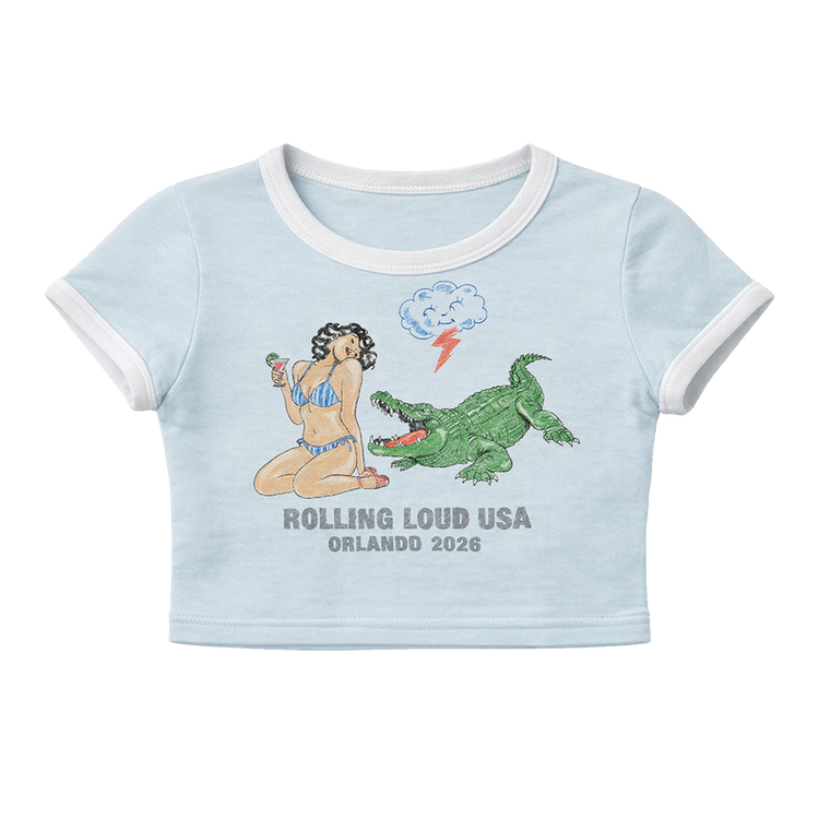 GATOR VS GIRL BABY BLUE RINGER
