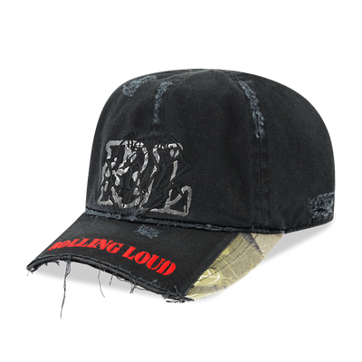 DISTRESSED CAMO CHAOS DAD HAT