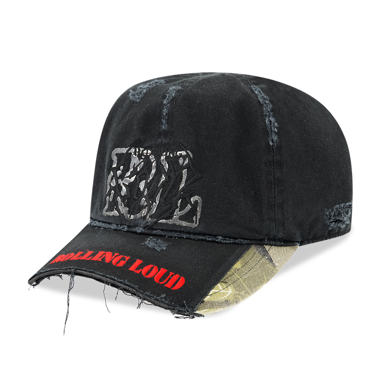 DISTRESSED CAMO CHAOS DAD HAT