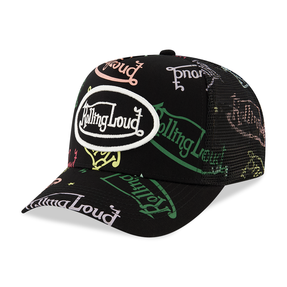 RL Von Loud Black Trucker Hat