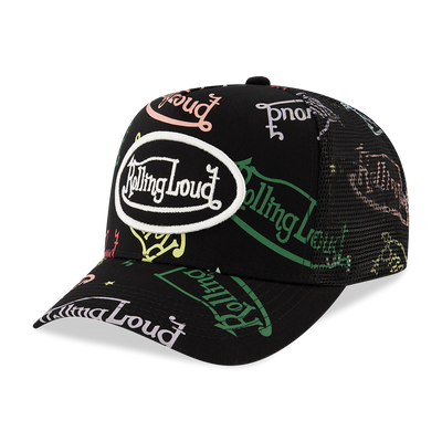RL Von Loud Black Trucker Hat