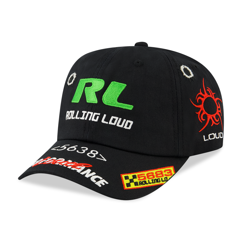 RL Black Patchwork Dad Hat