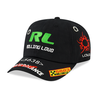 RL Black Patchwork Dad Hat