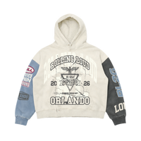 Service Dept. Split Cream and Blue 26 Lineup Zip Hoodie