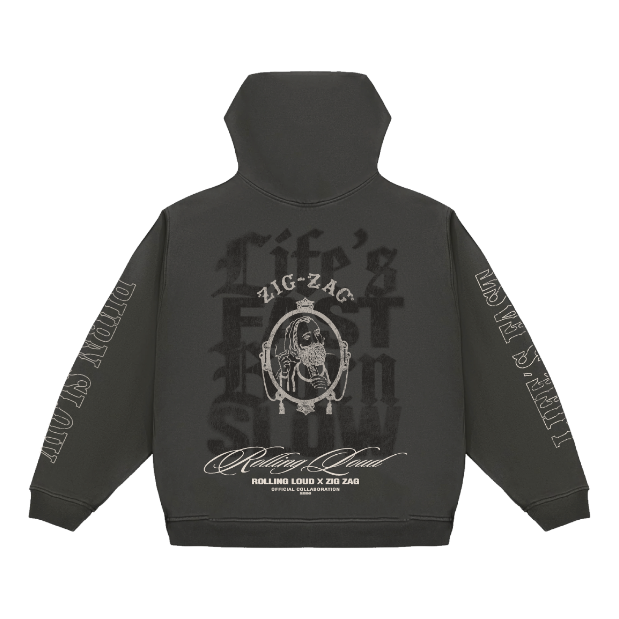 RL X ZIG-ZAG GREY HOODIE