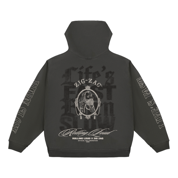 RL X ZIG-ZAG GREY HOODIE