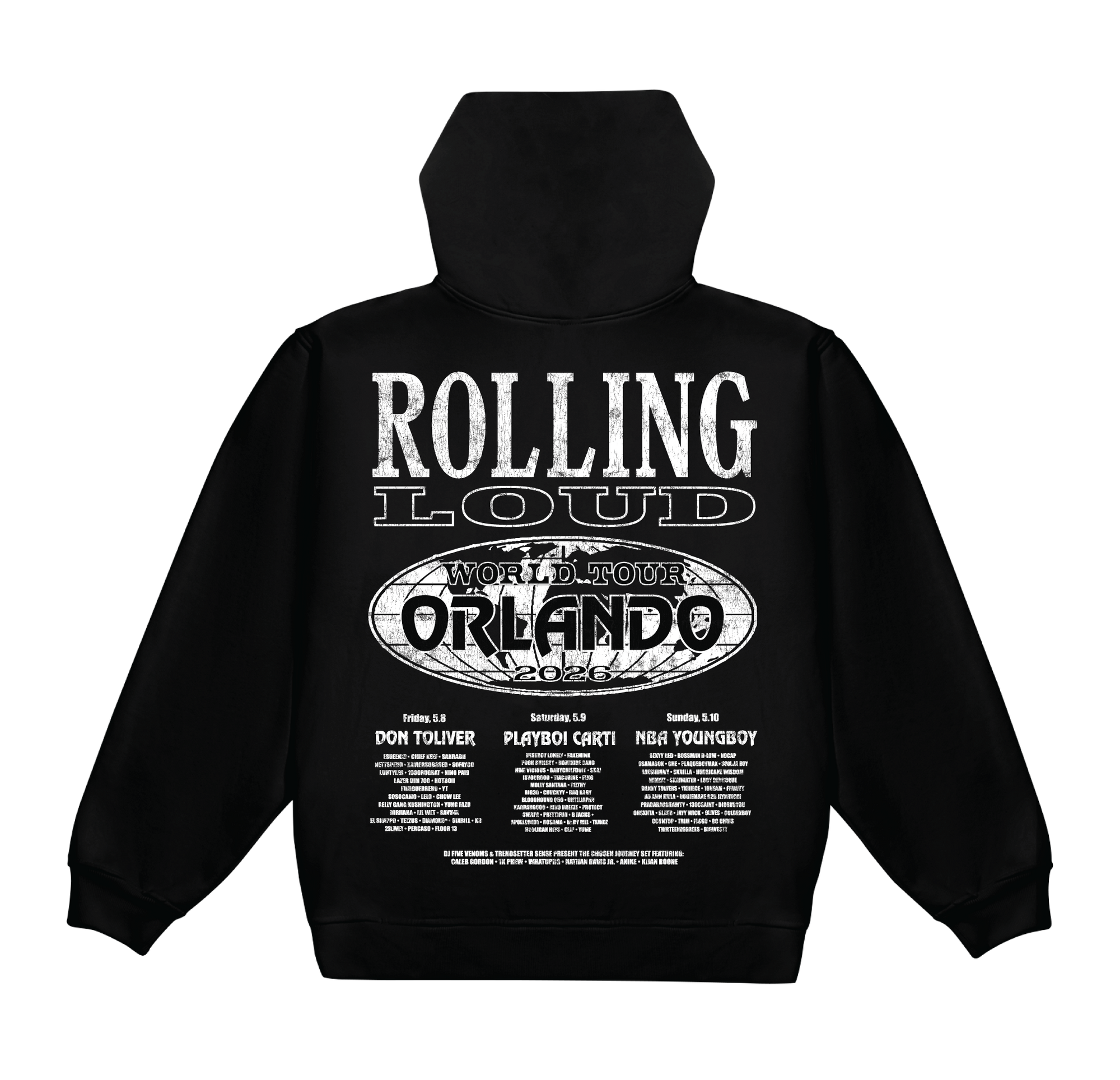 B&W Orlando Tour 26 Black Lineup Hoodie