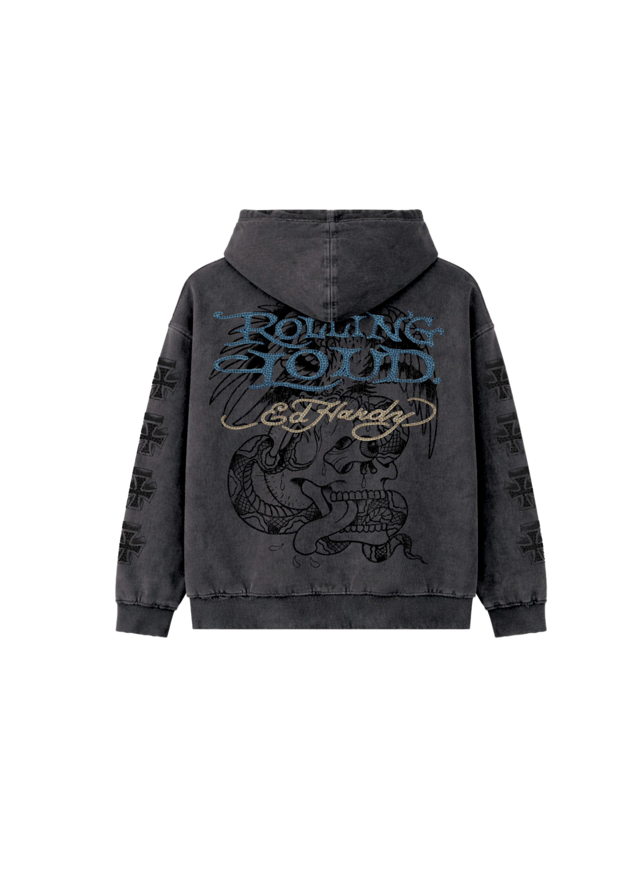 RL X ED HARDY CROSS HOODIE