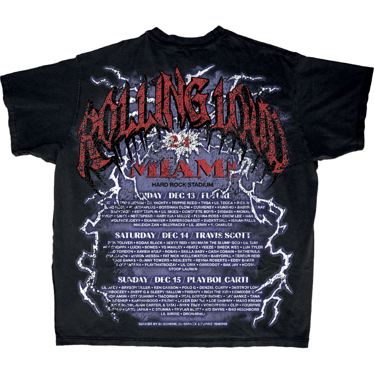RL Miami 24 Horsepower Black Edge Lineup Tee Rolling Loud