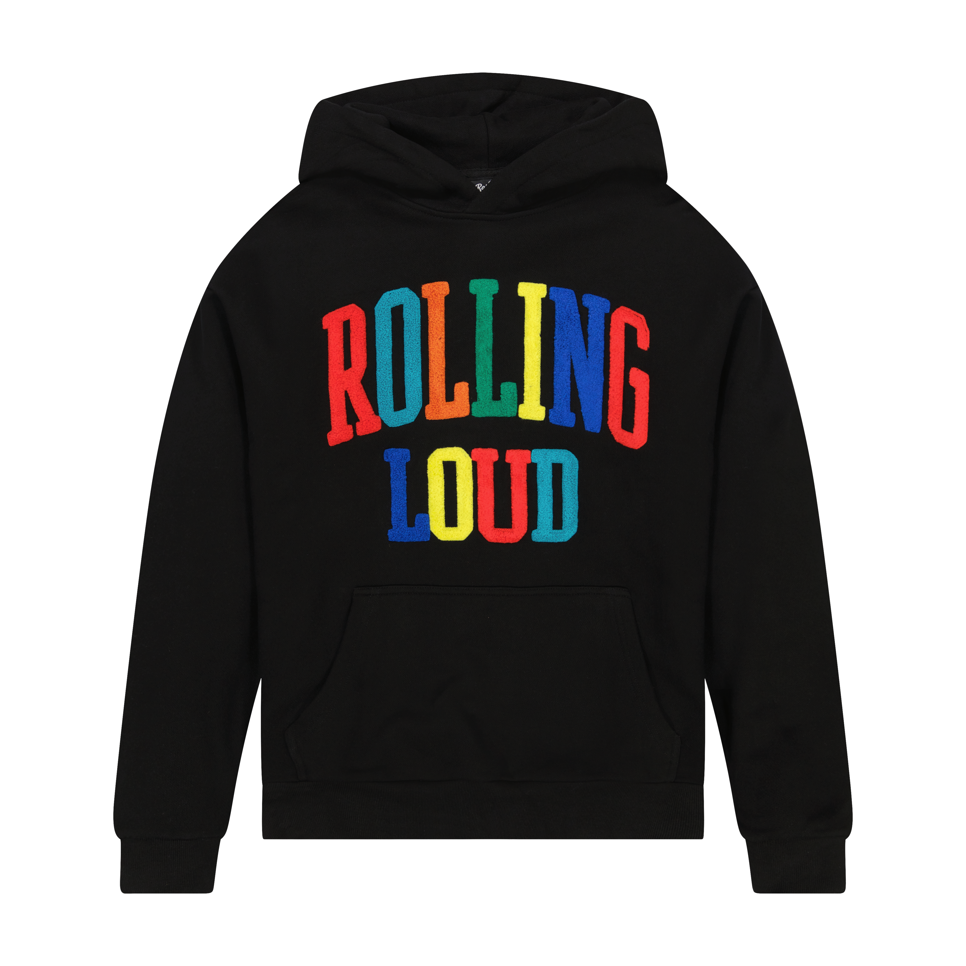 Rolling Loud Multi Chenille Black Hooded Sweatshirt