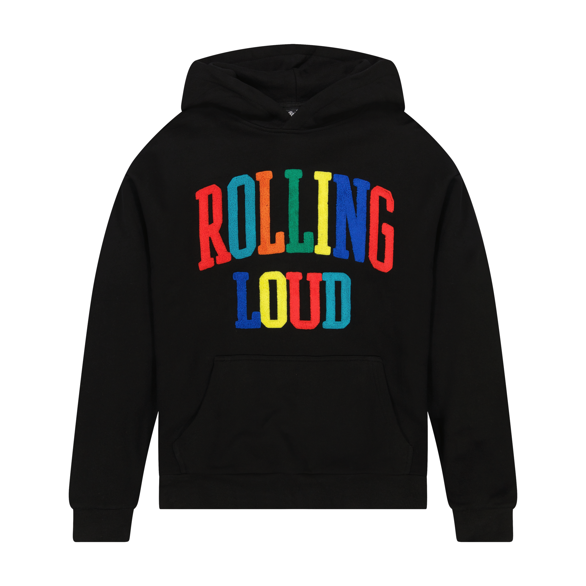Rolling Loud Multi Chenille Black Hooded Sweatshirt