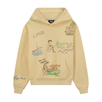 RL All City Sketch Washed Yellow PO Hoodie