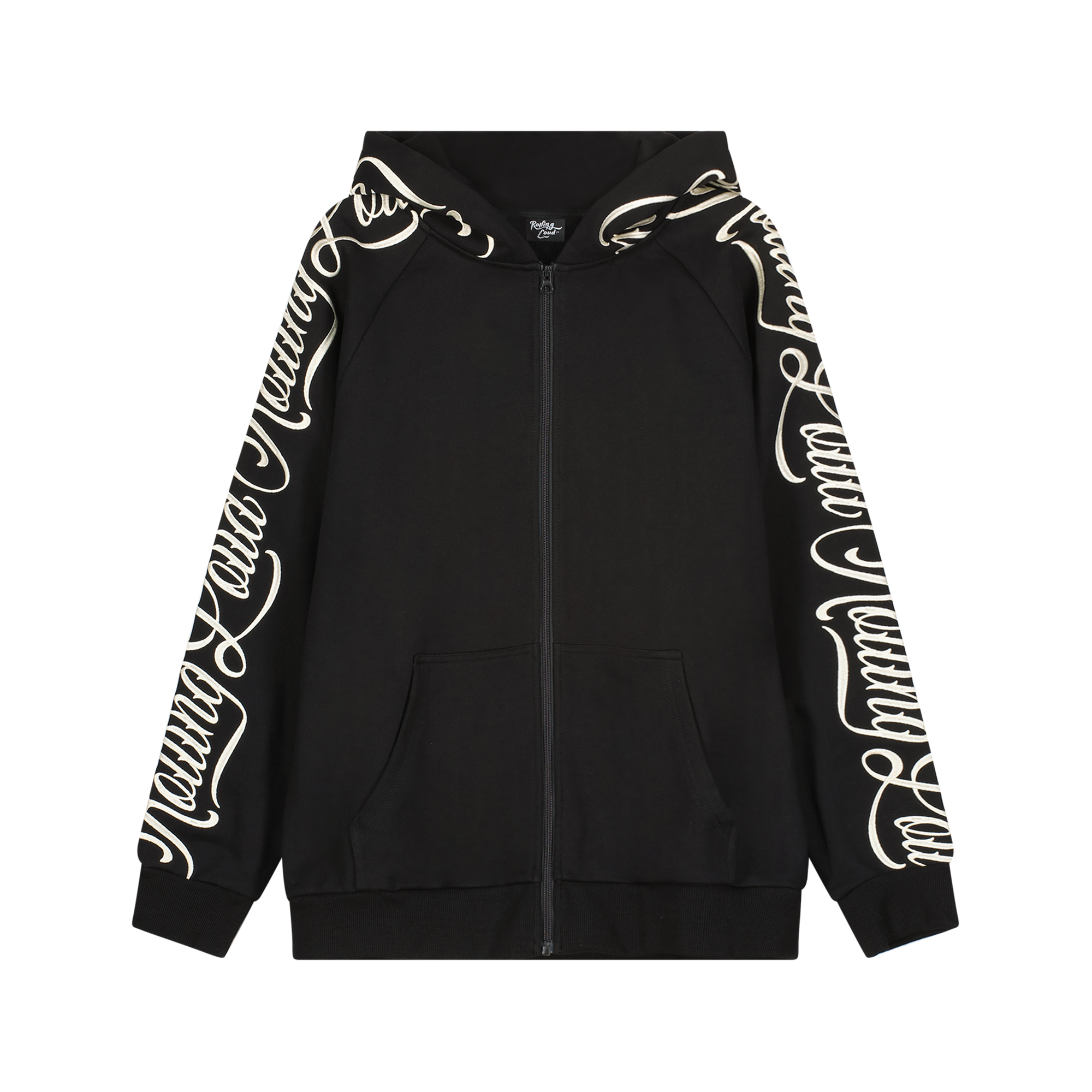 RL World Tour Script Tape Black Zip Hoodie | Rolling Loud RL World Tour Script Tape Black Zip Hoodie | Rolling Loud