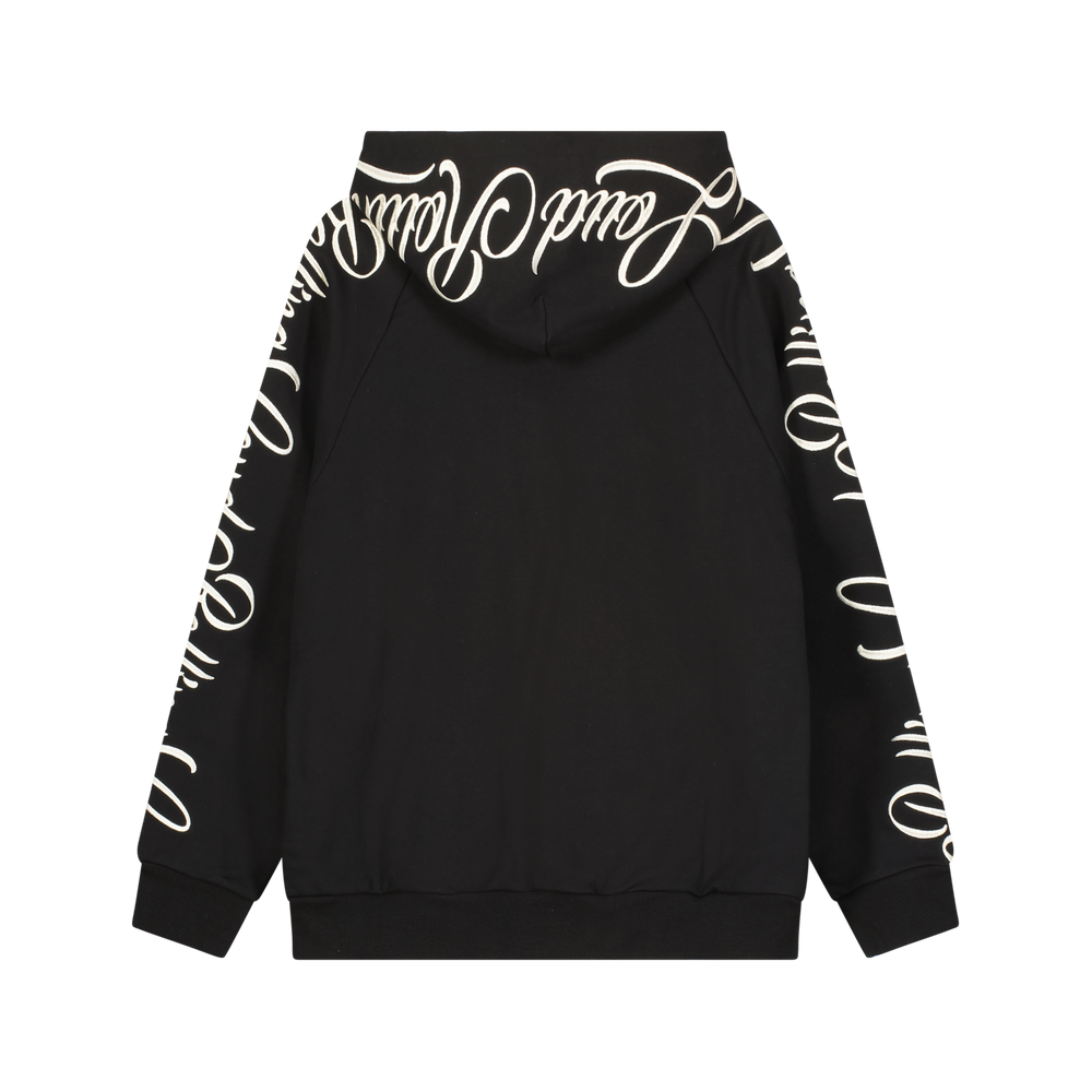 RL World Tour Script Tape Black Zip Hoodie | Rolling Loud RL World Tour Script Tape Black Zip Hoodie | Rolling Loud