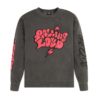 RL Sketchy Logo PINK Vintage Black Crewneck