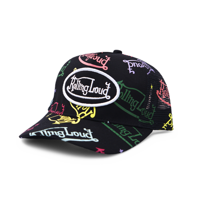 RL Von Loud Black Trucker Hat