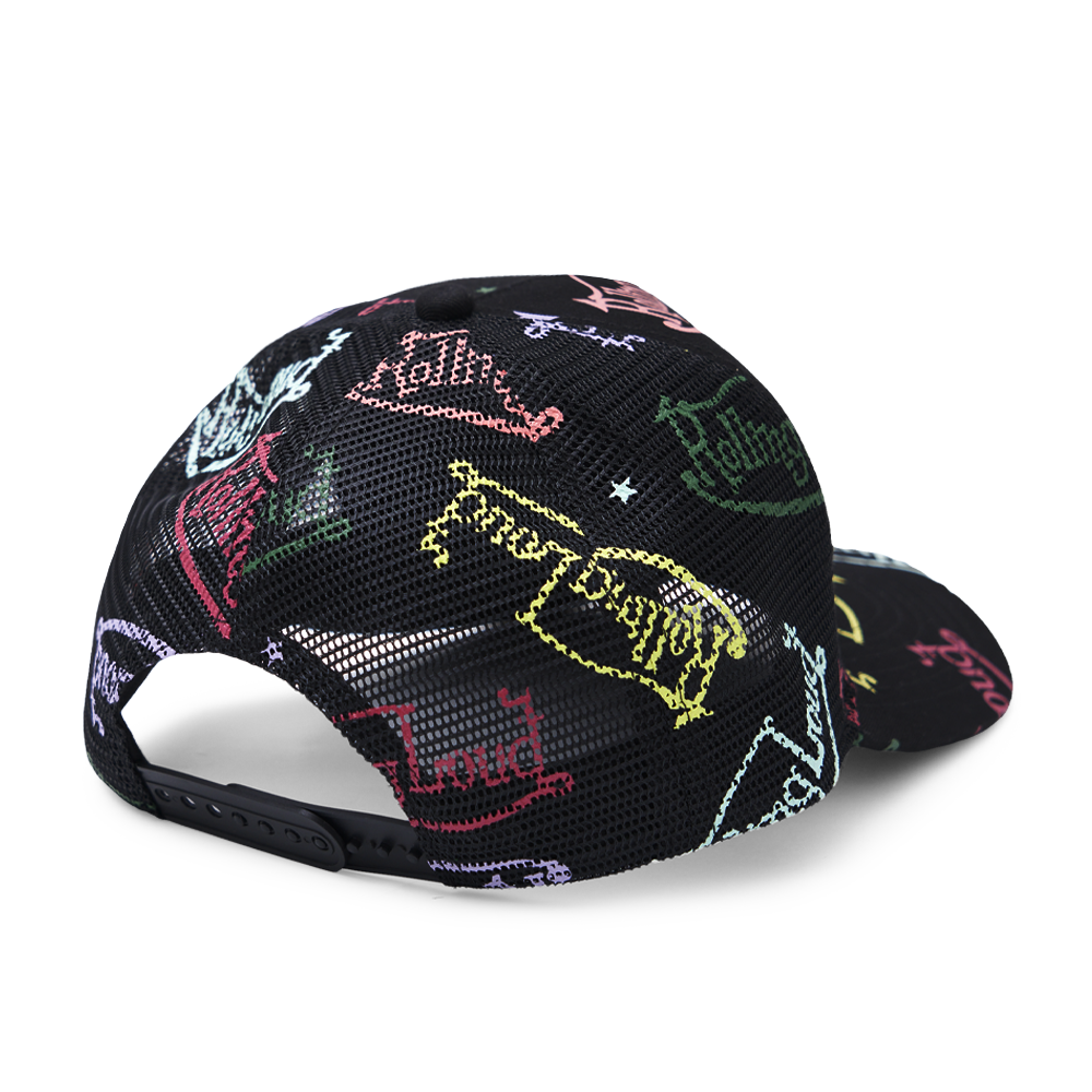 RL Von Loud Black Trucker Hat