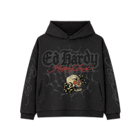 RL X ED HARDY SKULL WEB HOODIE