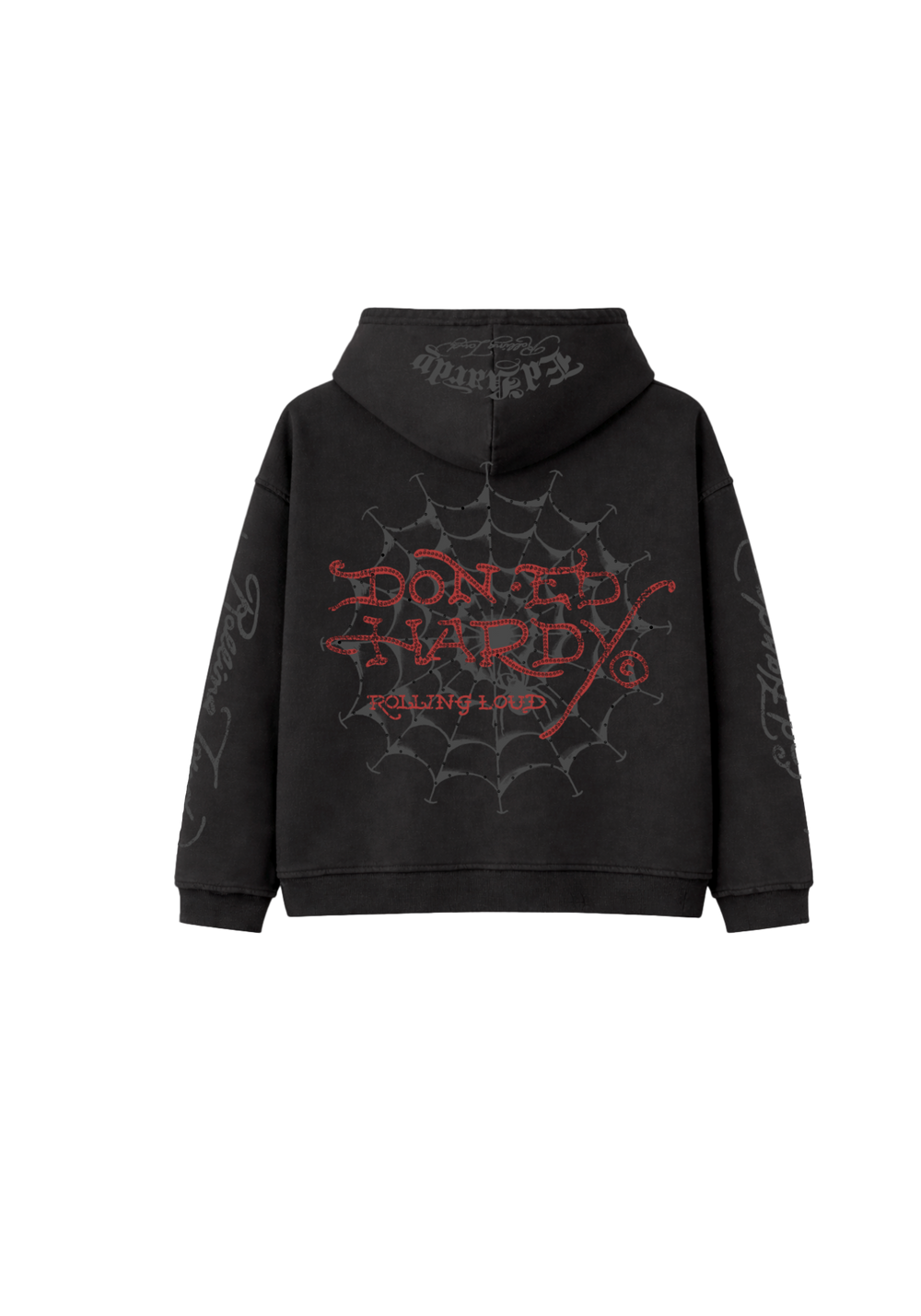 RL X ED HARDY SKULL WEB HOODIE