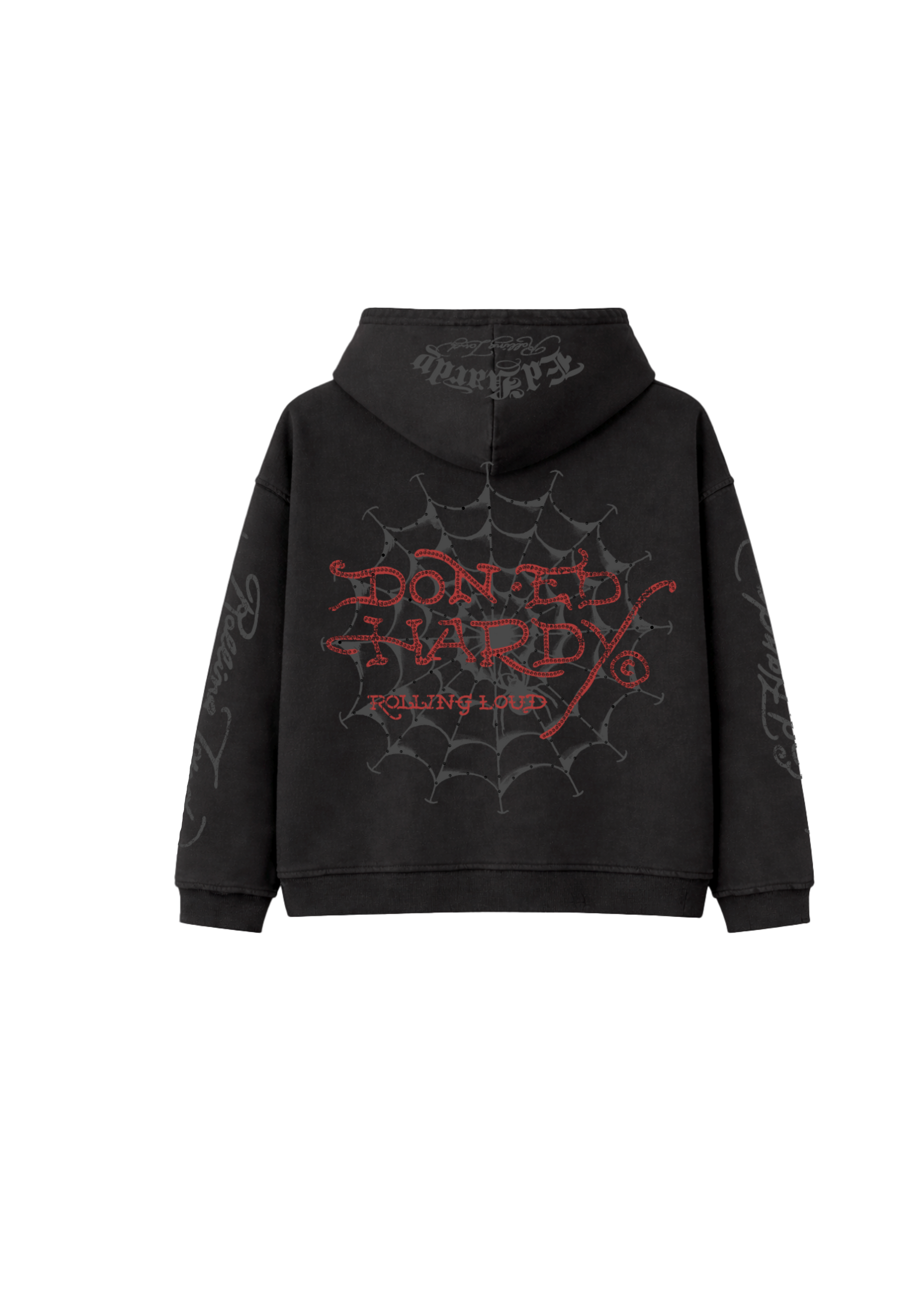 RL X ED HARDY SKULL WEB HOODIE | Rolling Loud