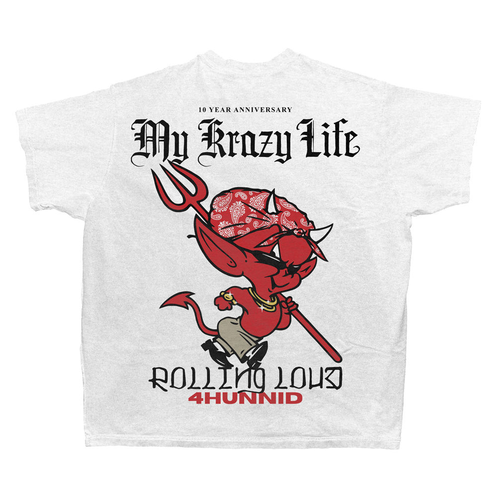 RLxYG Krazy Devil White Tee