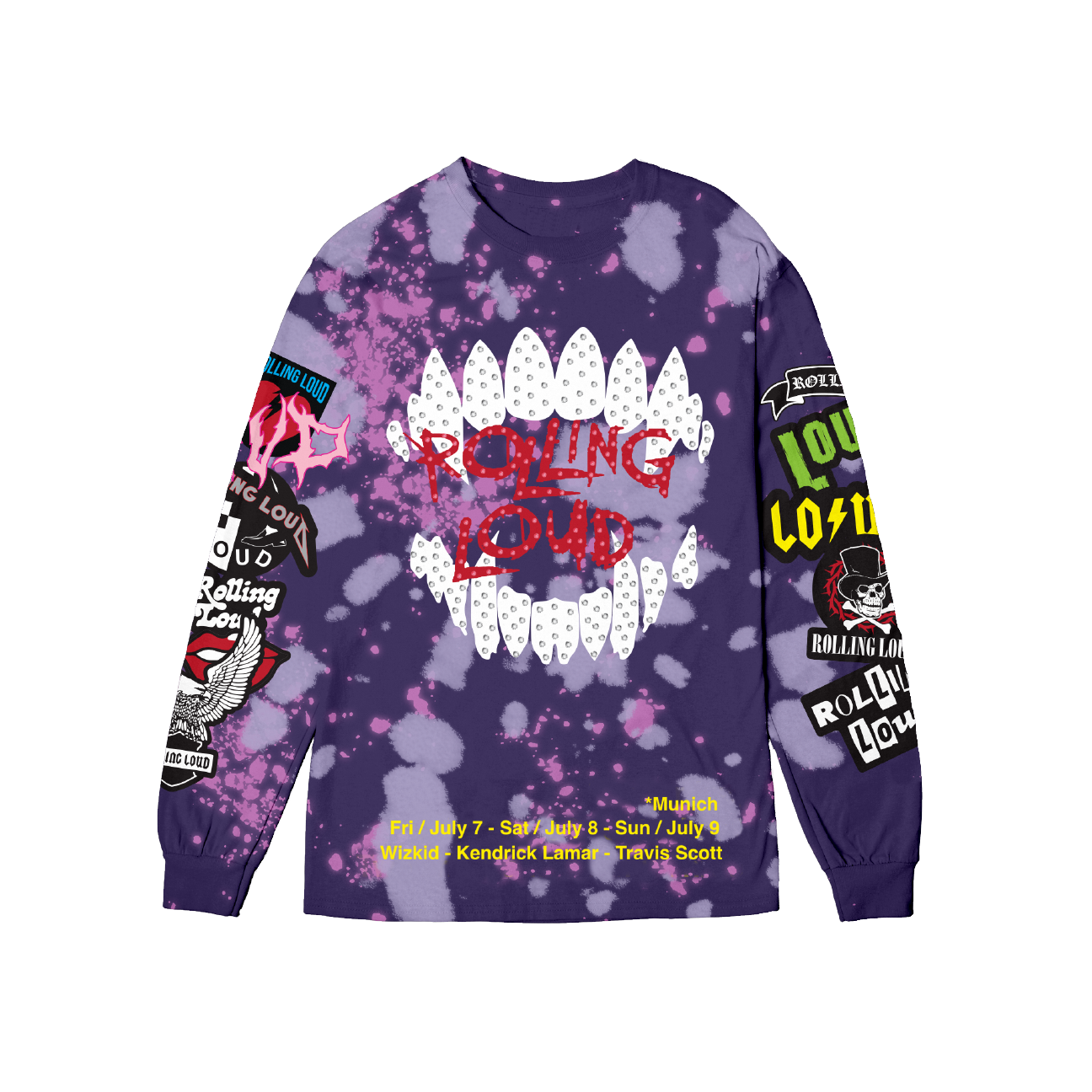 RL Munich 23 Loud Mouth Purple Tie Dye Longsleeve
