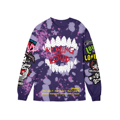 RL Munich 23 Loud Mouth Purple Tie Dye Longsleeve