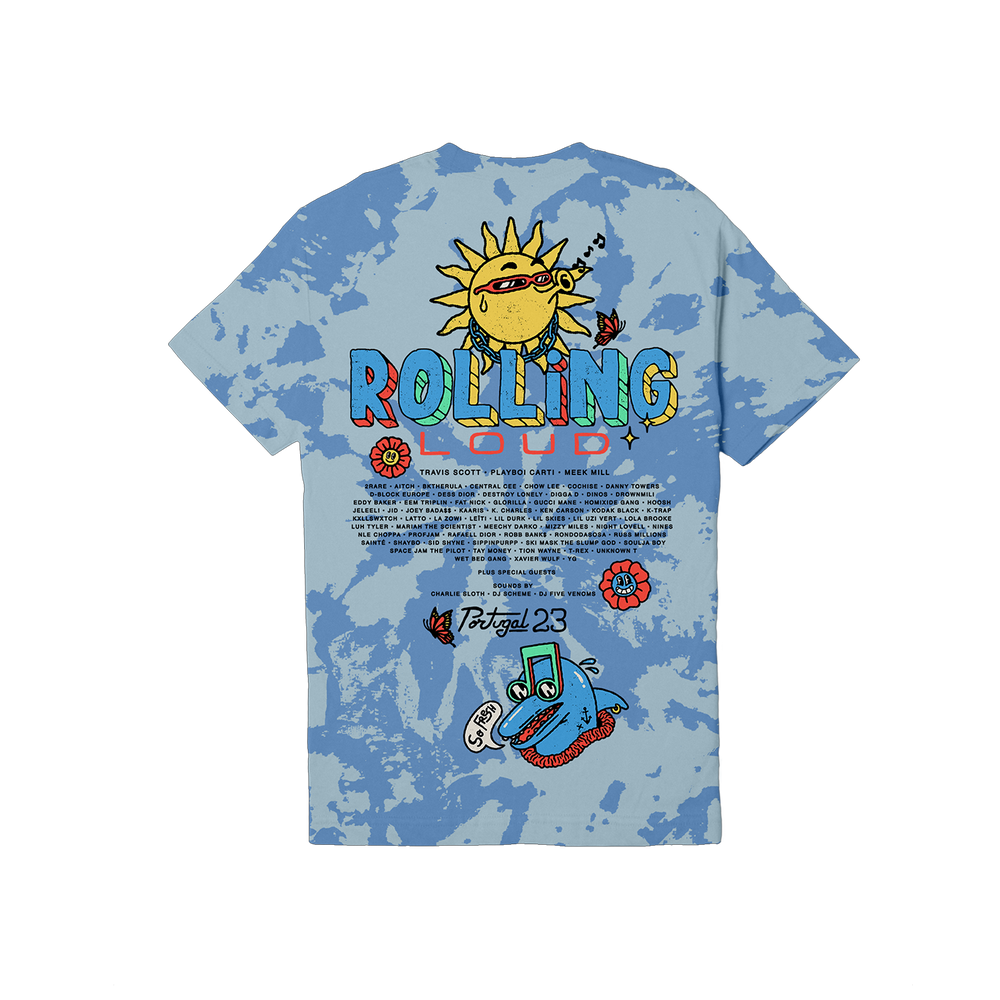 RL Portugal 23 Loud N Friends Blue Cloud Dye Lineup Tee