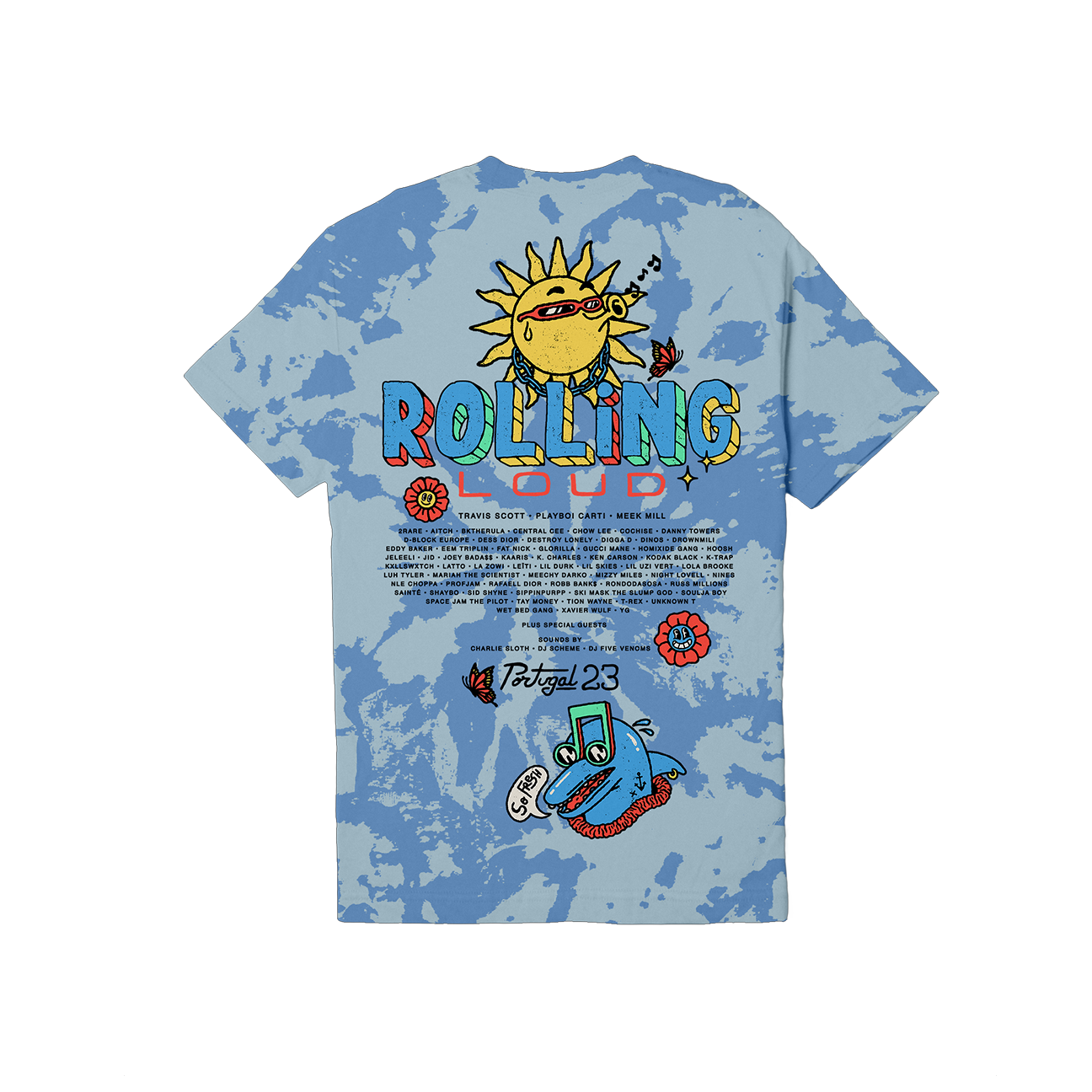 RL Portugal 23 Loud N Friends Blue Cloud Dye Lineup Tee