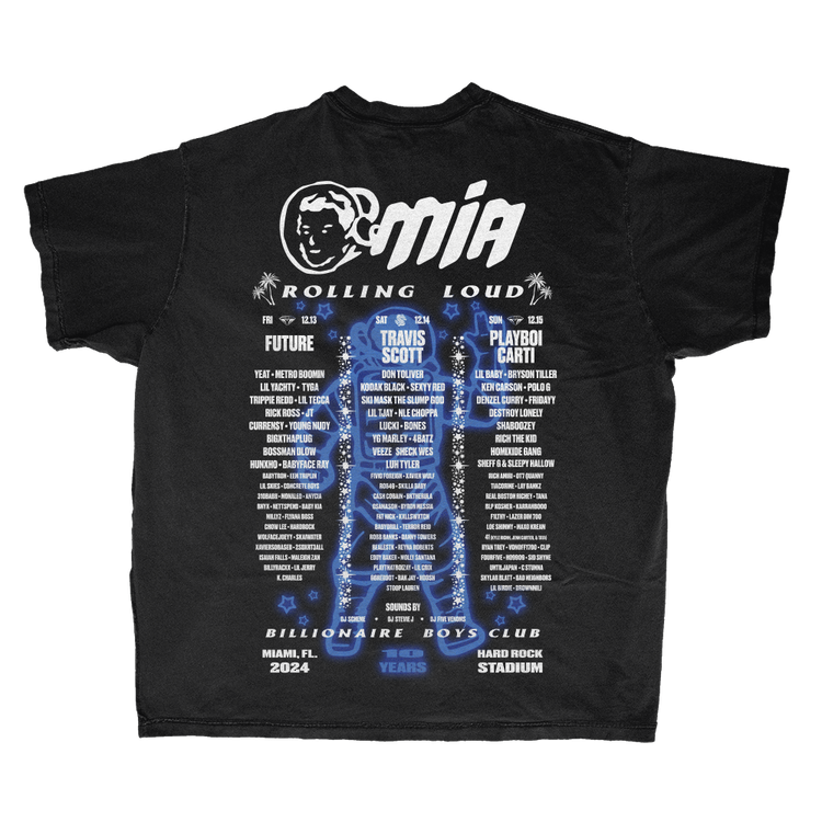 RL X BBC Loud Helmet Black Tee Rolling Loud