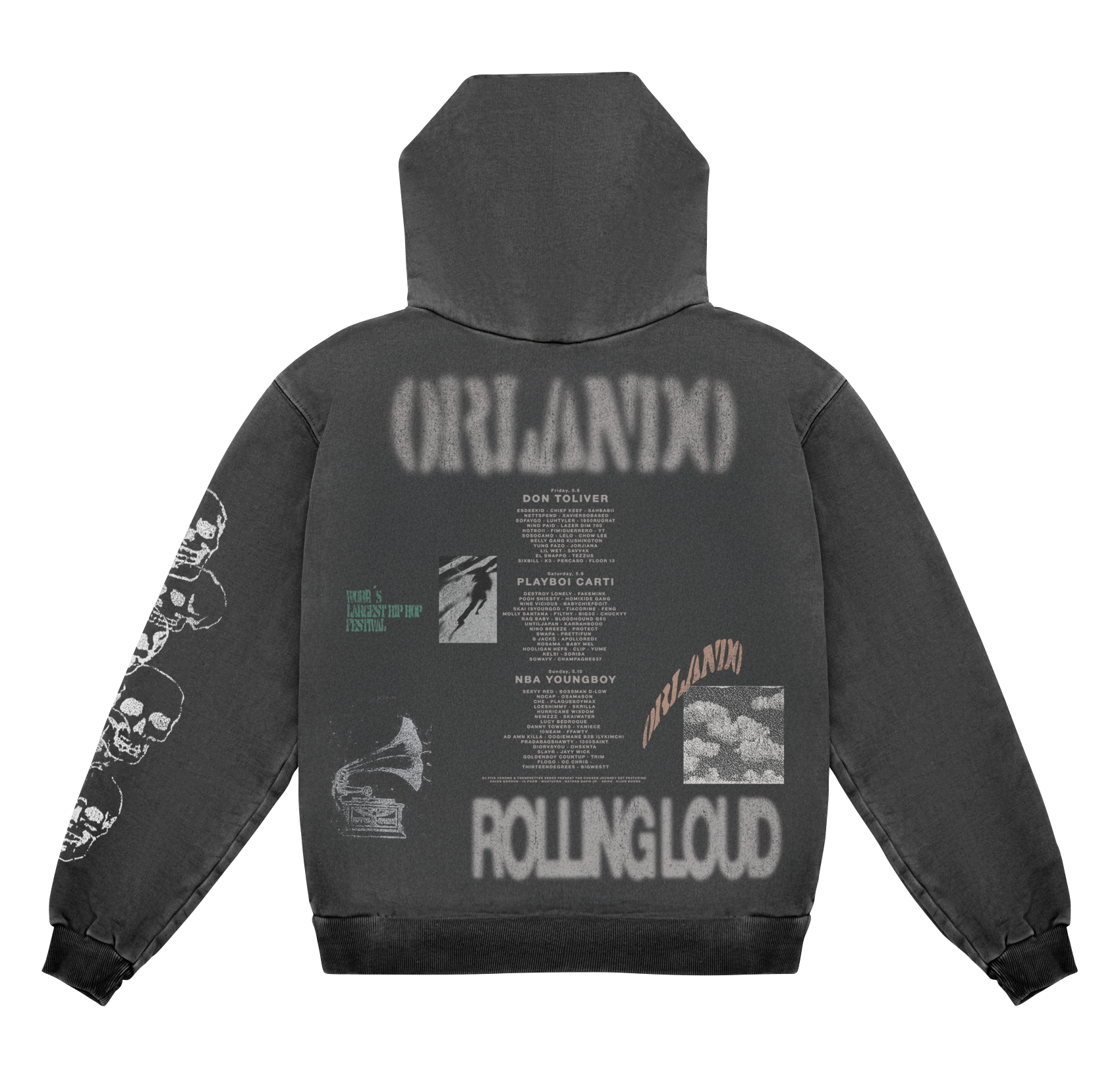 Moments Washed Black US 26 Lineup Hoodie