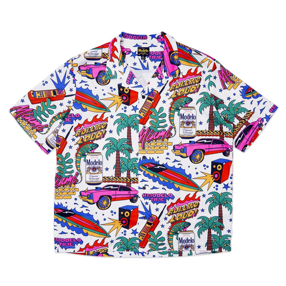 RL X Modelo Miami 23 Iguana AOP Resort Button-Up Shirt