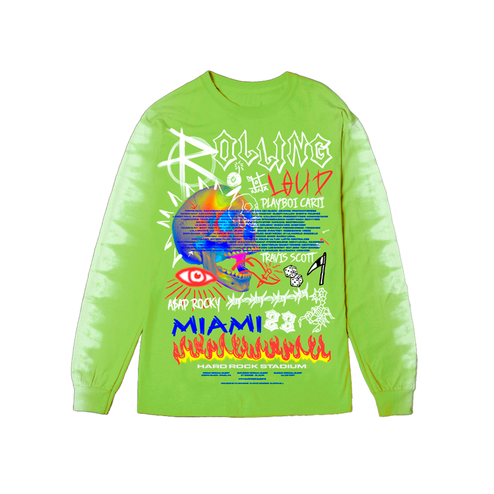 RL Miami 23 Punk Puke Neon Green Lineup LS