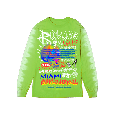RL Miami 23 Punk Puke Neon Green Lineup LS | Rolling Loud RL Miami 23 Punk Puke Neon Green Lineup LS | Rolling Loud