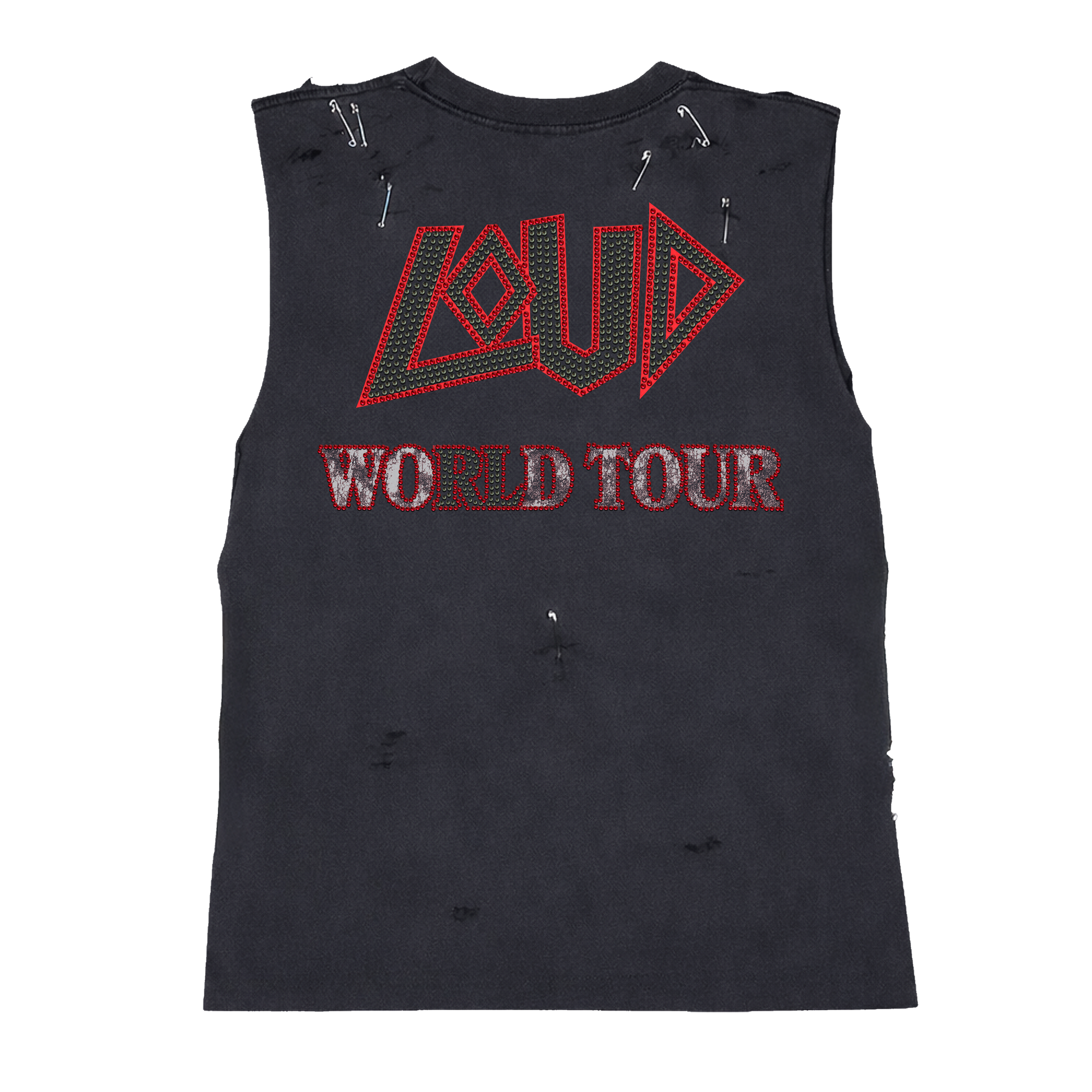 World Tour in Chains Black Muscle Tank