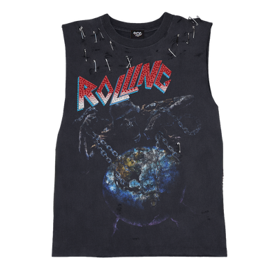 World Tour in Chains Black Muscle Tank