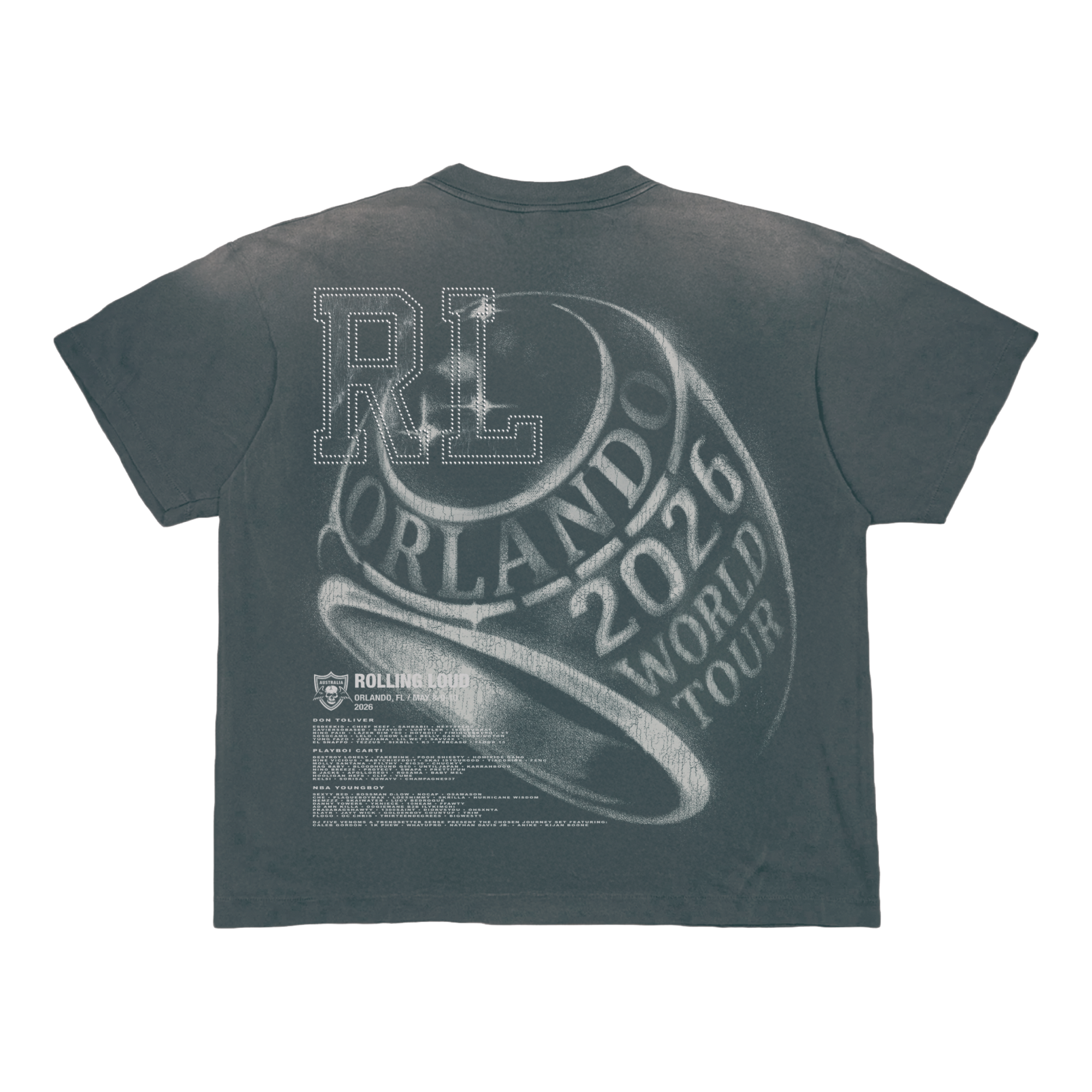 Ring Washed Blue Green Bling US 26 Lineup Tee