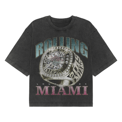 RL Miami 24 Ring Bling Washed Black Lineup Tee