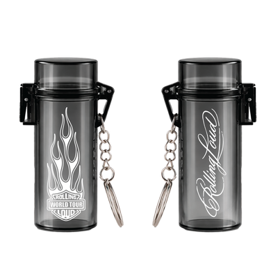 RL Flames Logo Lighter Case Black Keychain