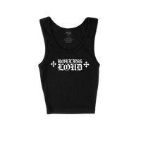 RL Loud Hearts Black Crop Tank