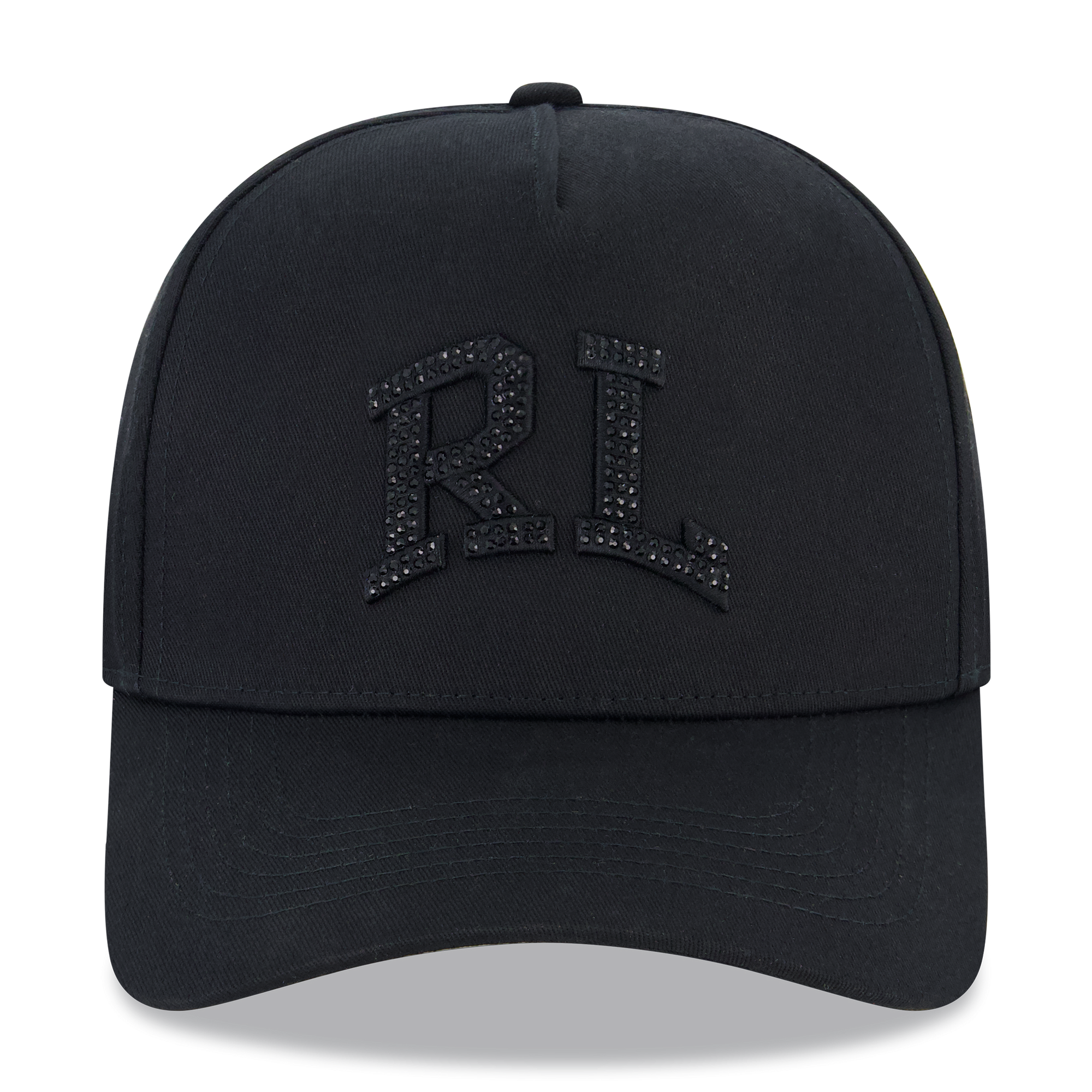 RL BLACK RHINESTONE SNAPBACK HAT