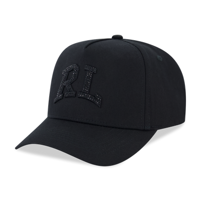 RL BLACK RHINESTONE SNAPBACK HAT