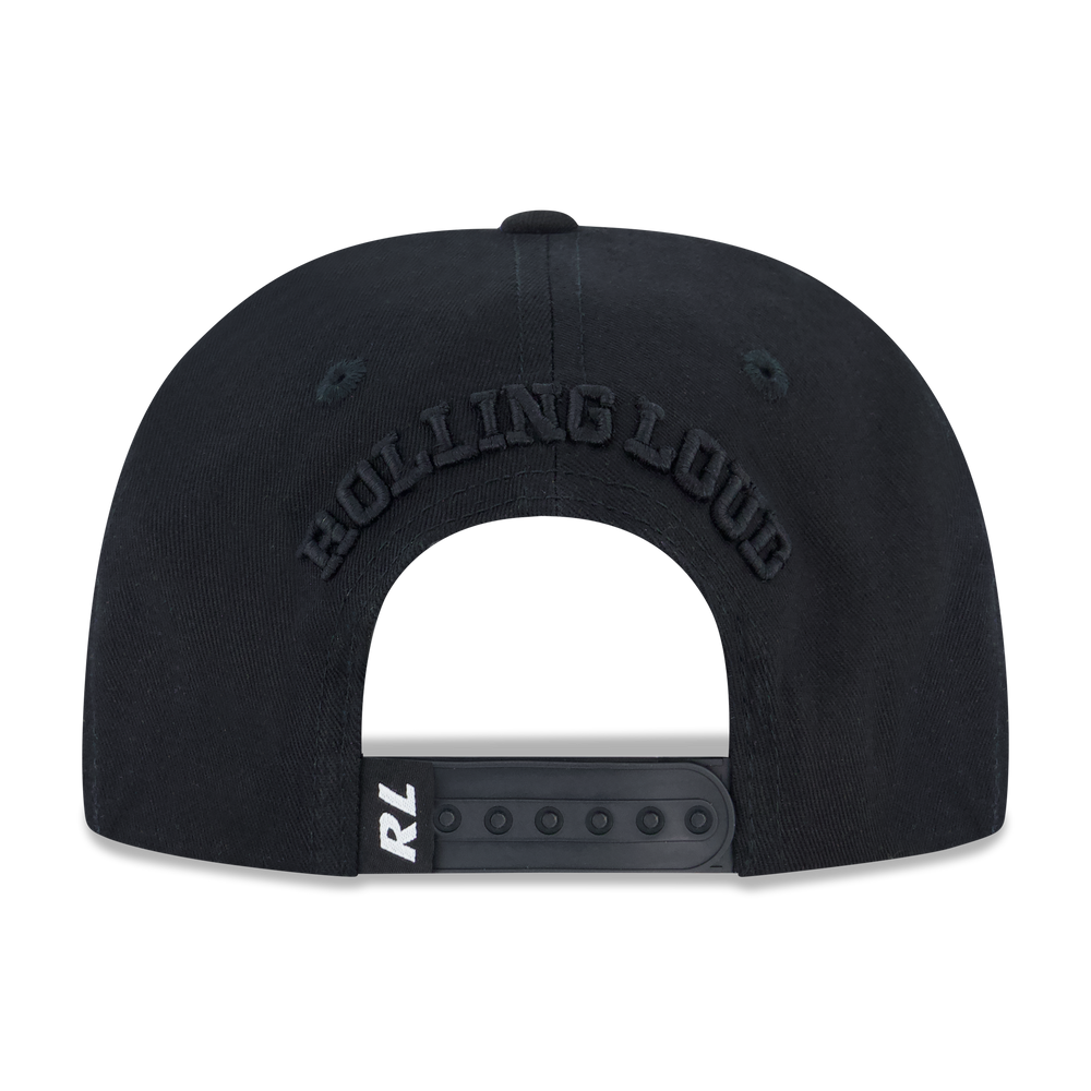 RL BLACK RHINESTONE SNAPBACK HAT
