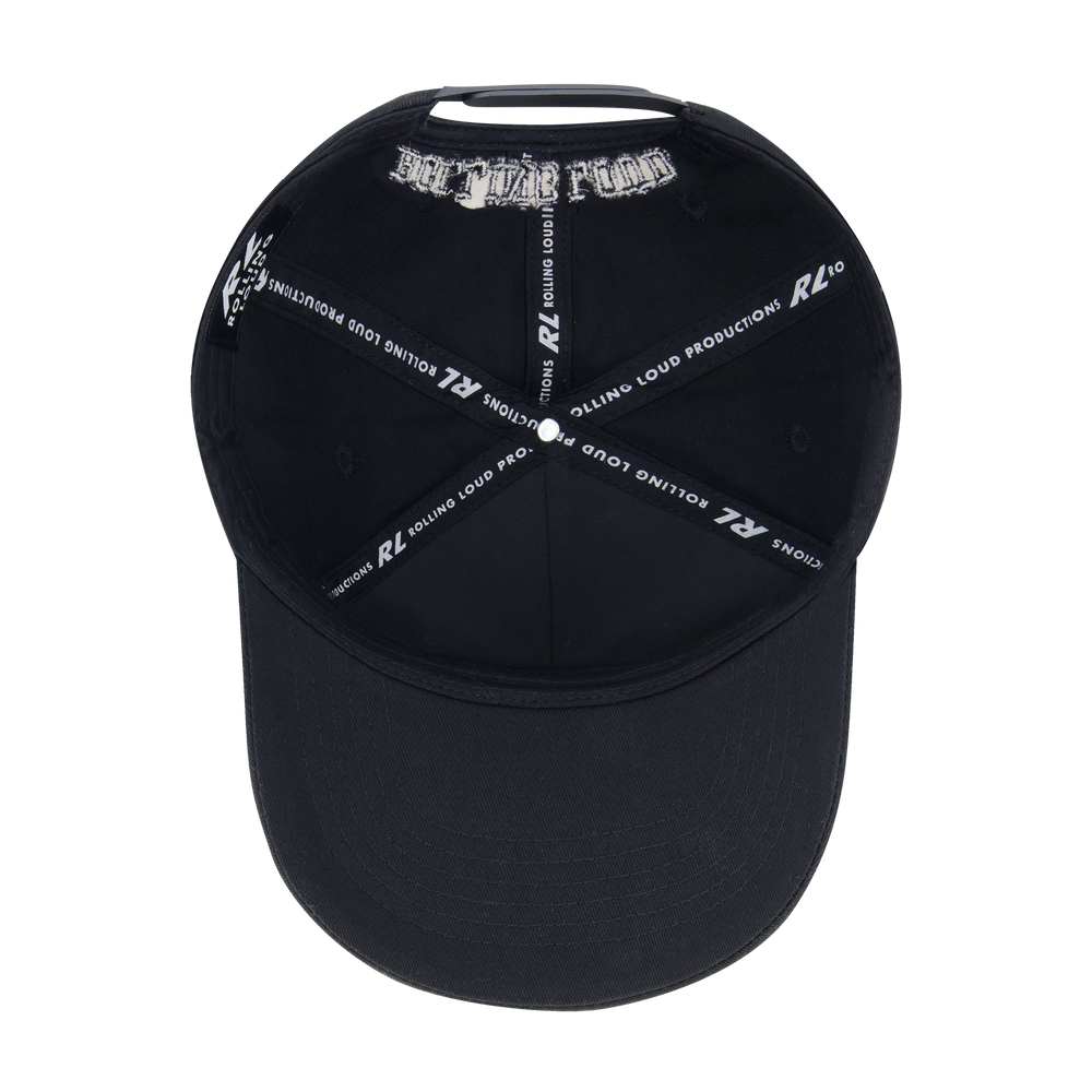 RL BLACK RHINESTONE SNAPBACK HAT