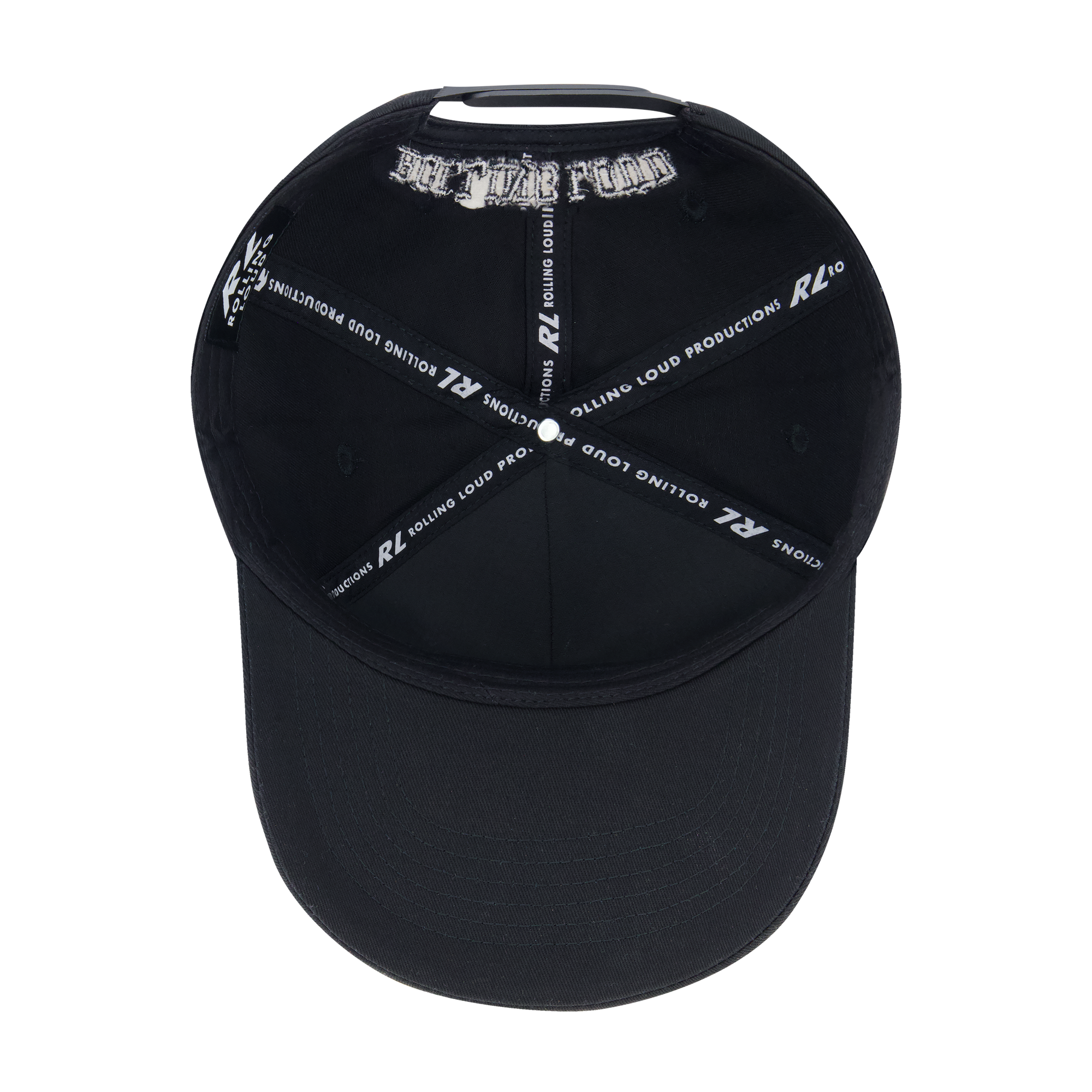 RL BLACK RHINESTONE SNAPBACK HAT