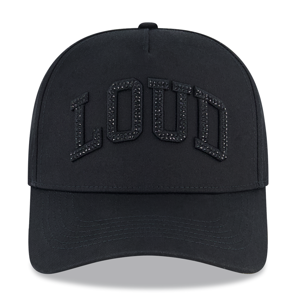 RL LOUD BLACK RHINESTONE SNAPBACK HAT