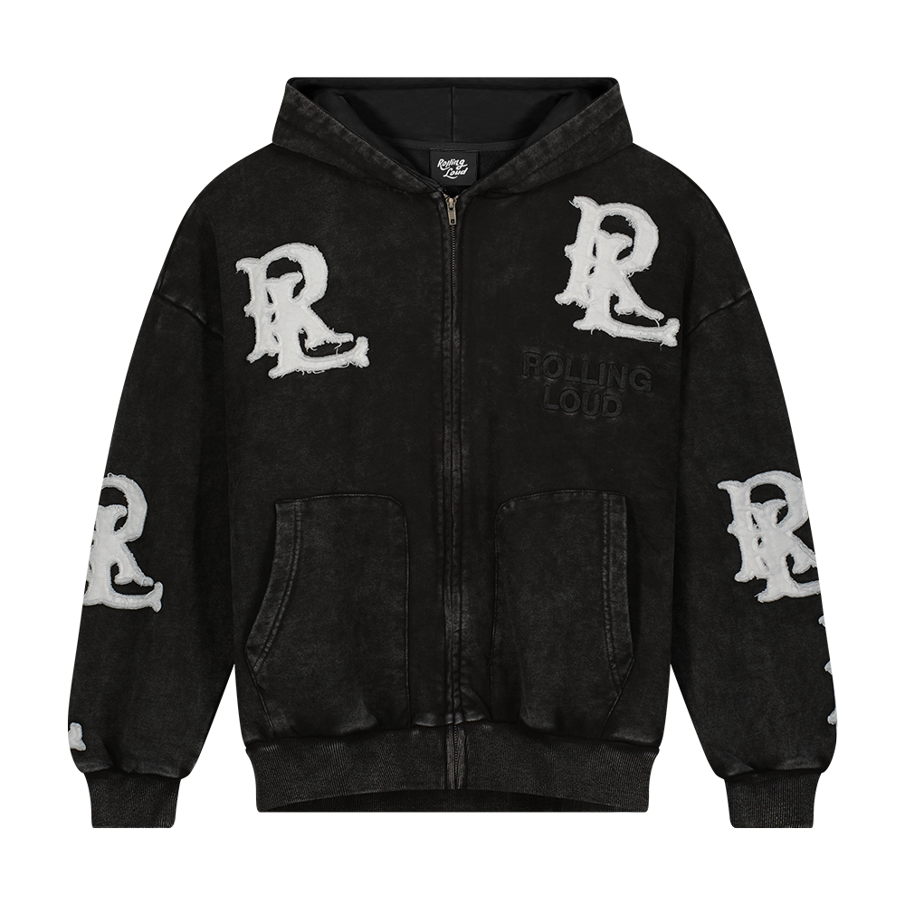RL APPLIQUE ZIP UP HOODIE