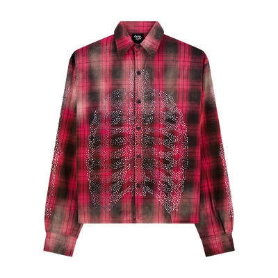 RL BONES FLANNEL SHIRT(RED)