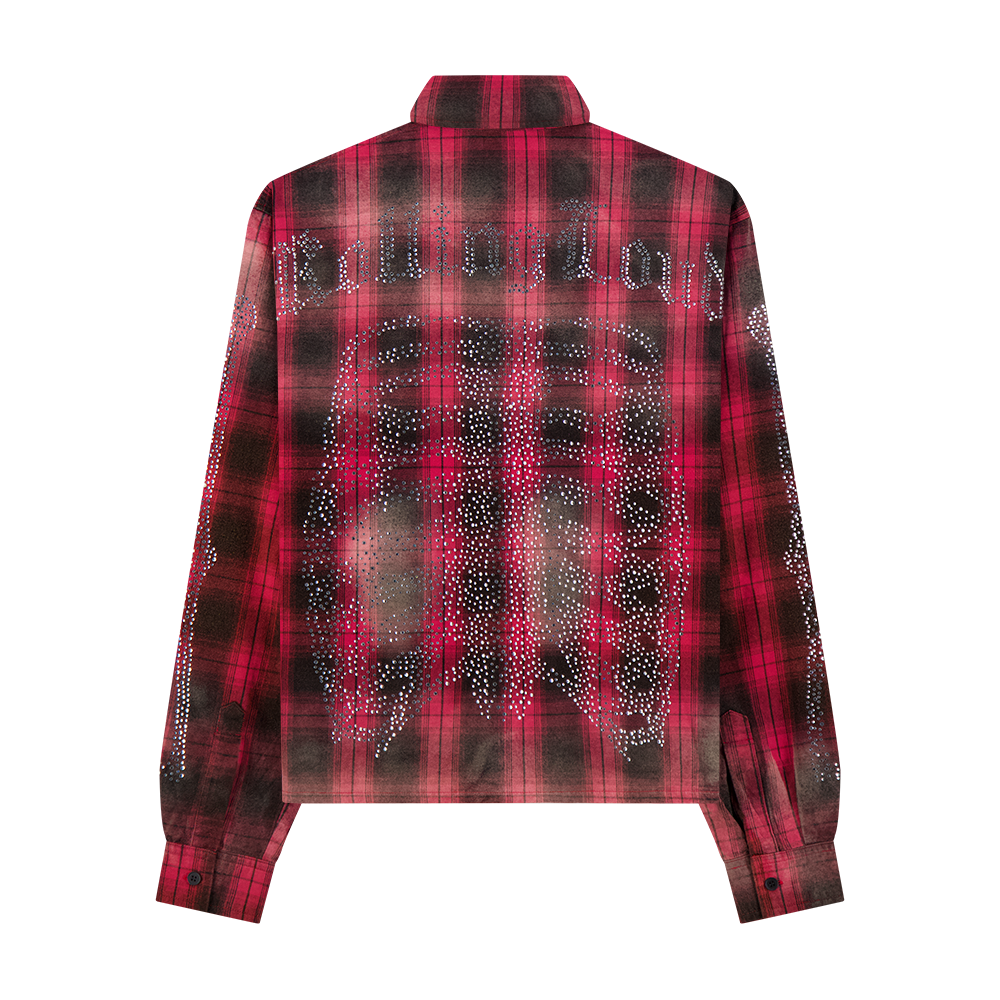 RL BONES FLANNEL SHIRT(RED)